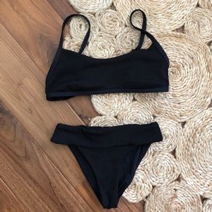 L space ribbed bikini xs